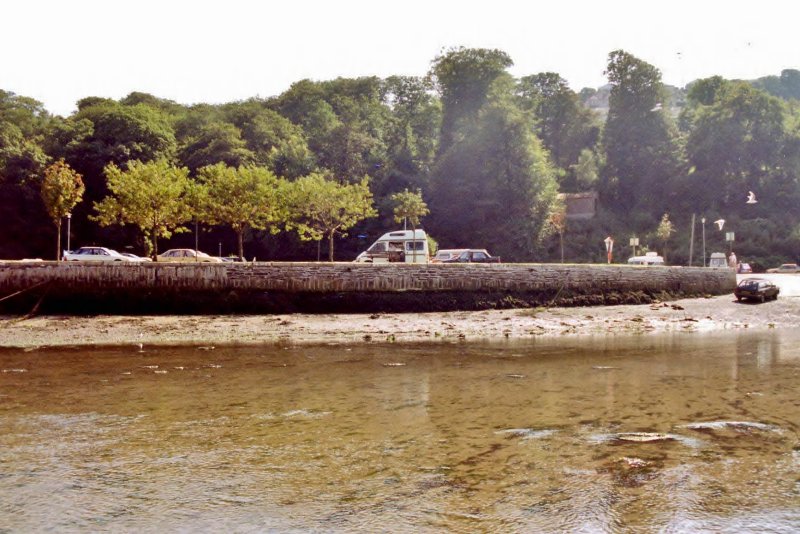 Looe car park, from the River Looe.