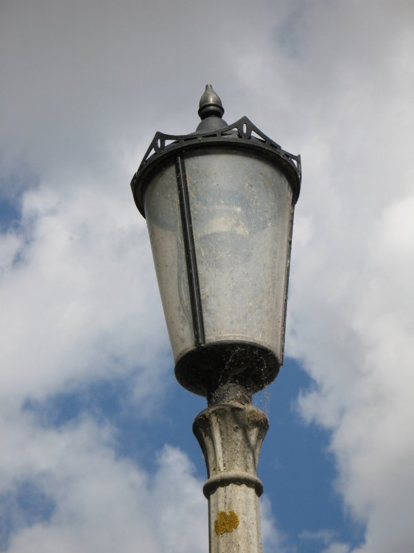 Lamp post on the lock.