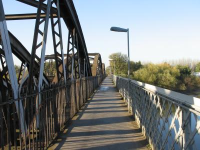 Footpath going north.