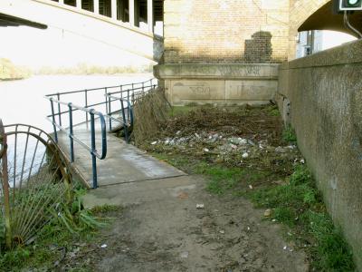 This rubbish was deposited here by a high tide.