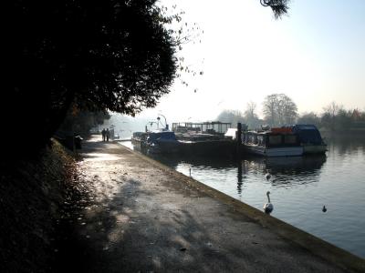Towpath beside Portsmouth Road, Kingston upon Thames.