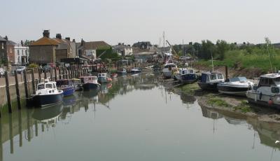 Looking up the creek at Queenborough.