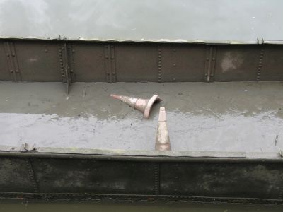 The mud is deeper in this boat than it is on the river bed.