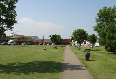 Open space at the top of Leysdown High Street.