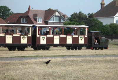 The Hayling Island sea front train.