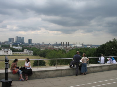 View into the City of London from Greenwich Observatory.