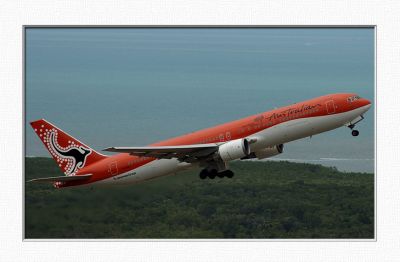 Aussie Airlines departing Cairns