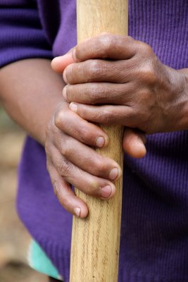 worker's hands