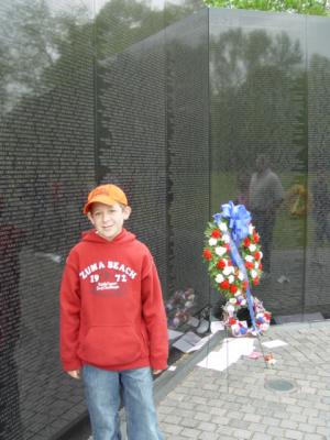 CJ at the Vietnam Wall, Washington DC