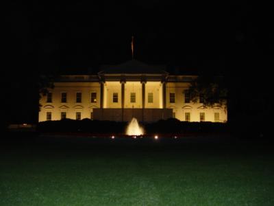 White House at night