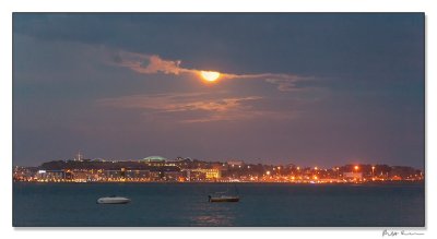 St Helier by moonlight