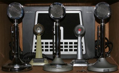 Microphones and a speaker