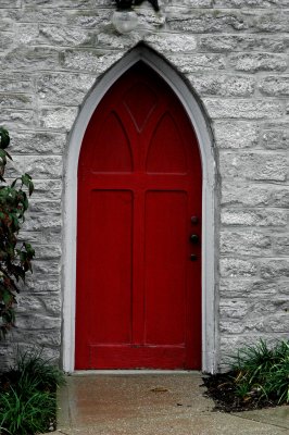 THE ENTRANCE DOOR OF A CHURCH