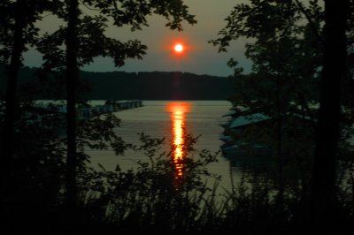 A REFLECTED SUNSET ON THE CUMBERLAND