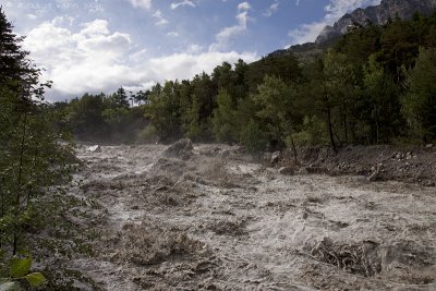 Gyronde river  after a day of heavy rainfall