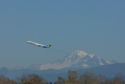 Jet take off with Mt Baker  card # 196