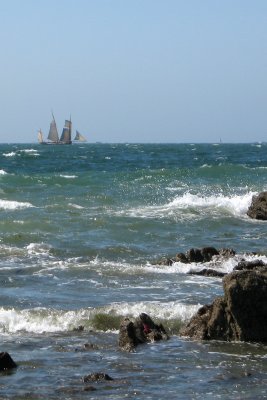 Tall ship near Saint-Malo