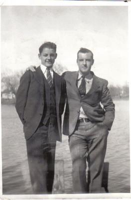 Dad and Marv Eddy, 1940's