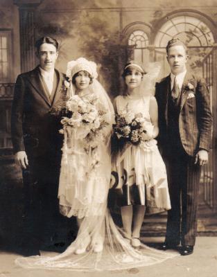 Clarence and Mary Kaiser Riemer wedding