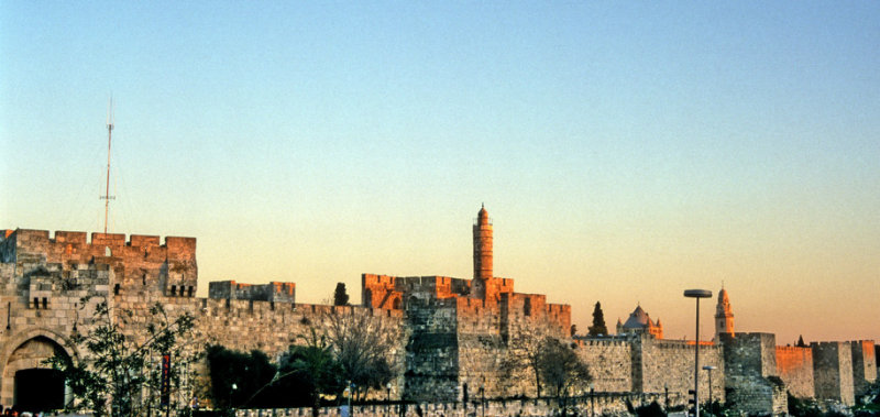 Old City Wall at Sunset