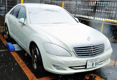 Snow White Mercedes in the Snow