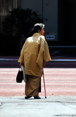 Obaa-san Waiting to Cross the Street