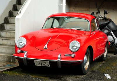 Classic Porsche under the Stairs