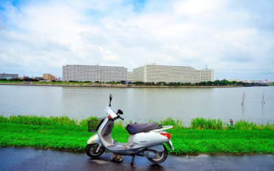 Bike, Sneekers, Fisherman and City