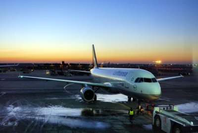 Lufthansa Departure at Dawn: D-AIQL