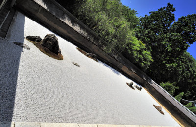 The Famous Zen Rock Garden at Ryoan-ji Temple