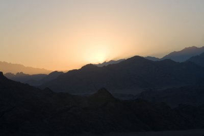 Sunset over the Sinai desert