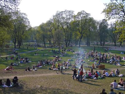 Sofienbergparken, Oslo on a summery day in May