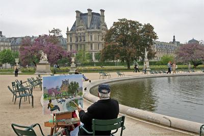 Artist in Le jardin des Tuileries