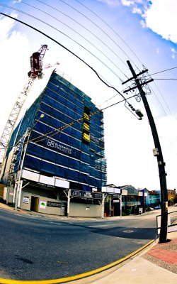 Street scene in fisheye!