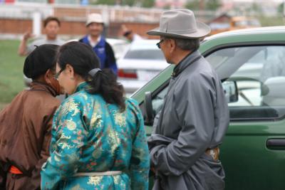 Archers practising for Naadam