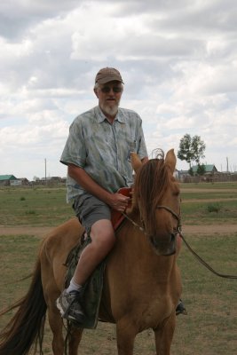 Who said this guy could get on a horse?