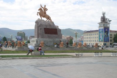 Statue of Sukhbaatar - liberator of Mongolia