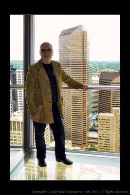 2011 - Alberta - Calgary Tower - John on the glass floor