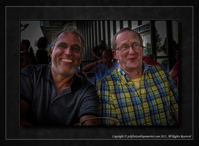 2012 - Fraser and John at Against the Grain Restaurant