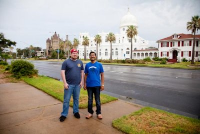 Sightseeing in Houston with Sumit and Josh
