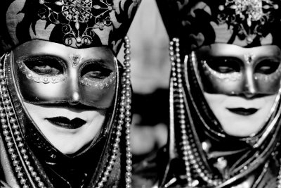 Carnival in Venice - B&W Portraits
