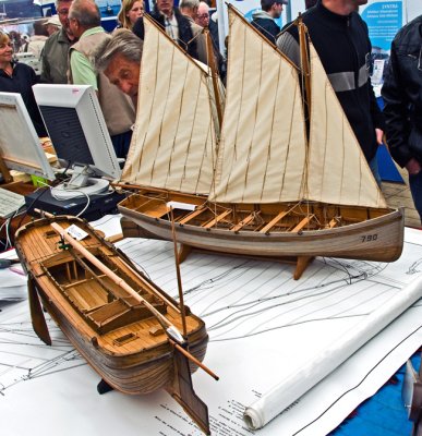 Maquettes d'embarcations traditionnelles hollandaises
