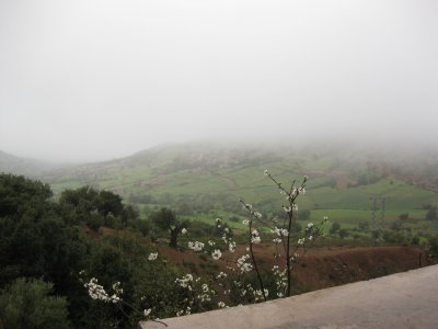 High Atlas Mountains in the rain