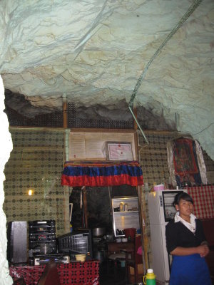 Best Cave in Town for yak meat, tsampa, and butter tea