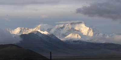 Snow capped Himalayas adjacent to Mt. Everest