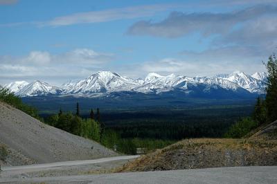 US Glenn Highway between Palmer and Glenallen, Alaska