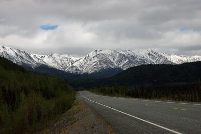 US Glenn Highway between Palmer and Glenallen, Alaska