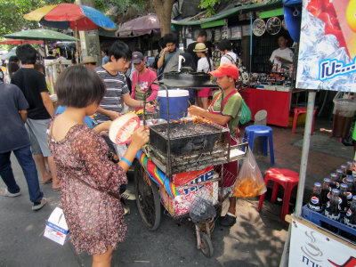 Grilled food at Chatuchak weekend market,  yummy!