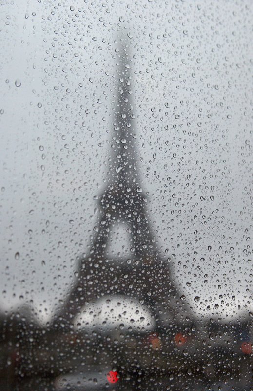 rainy window into Paris