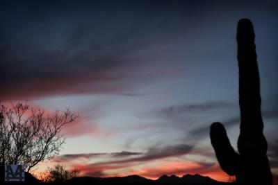 Arizona sunset- End of January Trip